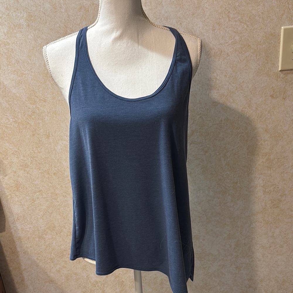 DYI Deep Slate Blue Sleeveless Racerback Tank, Sz L